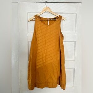 Mustard Tahari Linen Dress